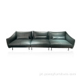 Design móveis de sala de estar sofá moderno meio couro